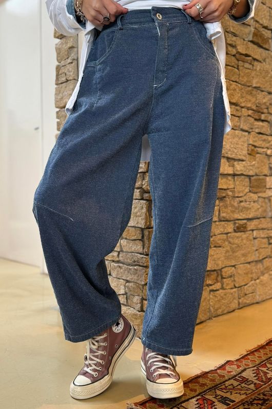 Jos Barrel Jean Washed Dark Denim /31=